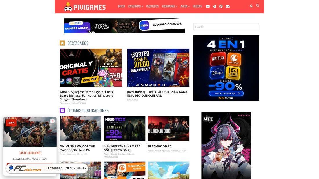 Zrzut ekranu pivigames.blog
