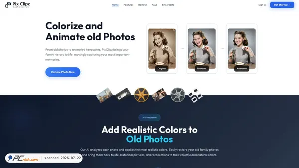 pixclipz.com screenshot