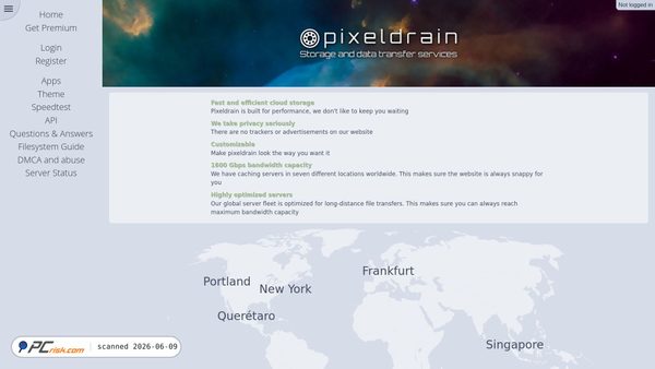 pixeldrain.com screenshot