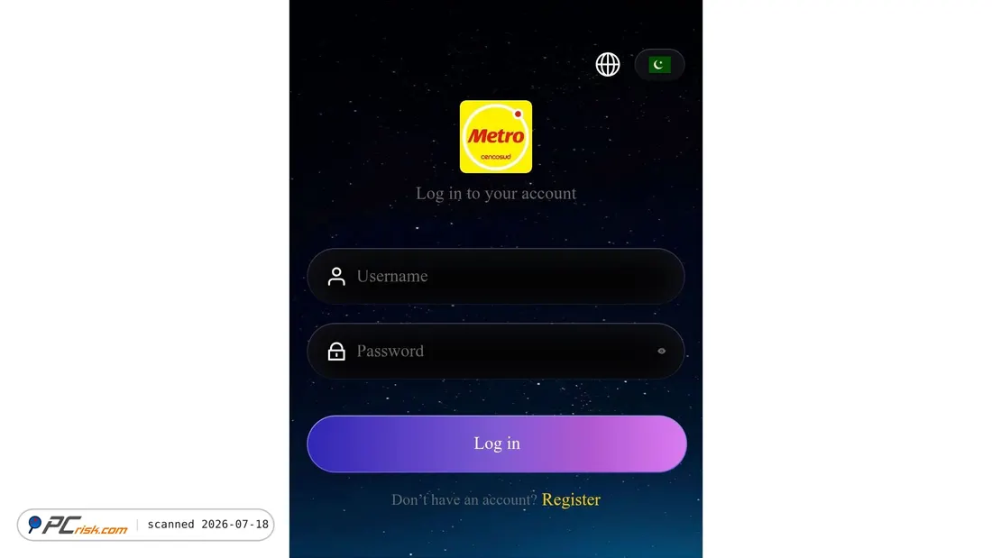 Screenshot of pk.vip01.store