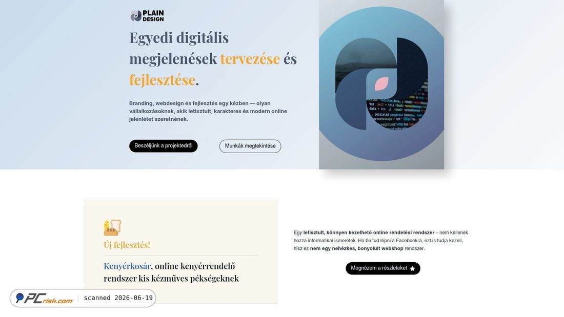 Screenshot of plaindesign.hu
