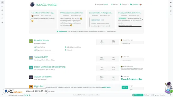 Captura de planete-warez.net