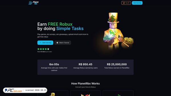 Screenshot di planetrbx.com