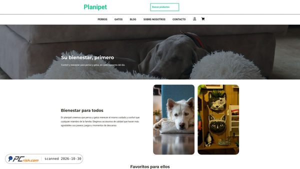 Screenshot di planipet.com