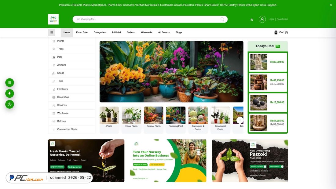 Screenshot of plantsghar.pk