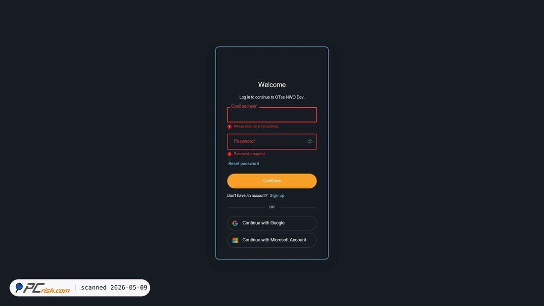 Screenshot von platform.dev.otee.com