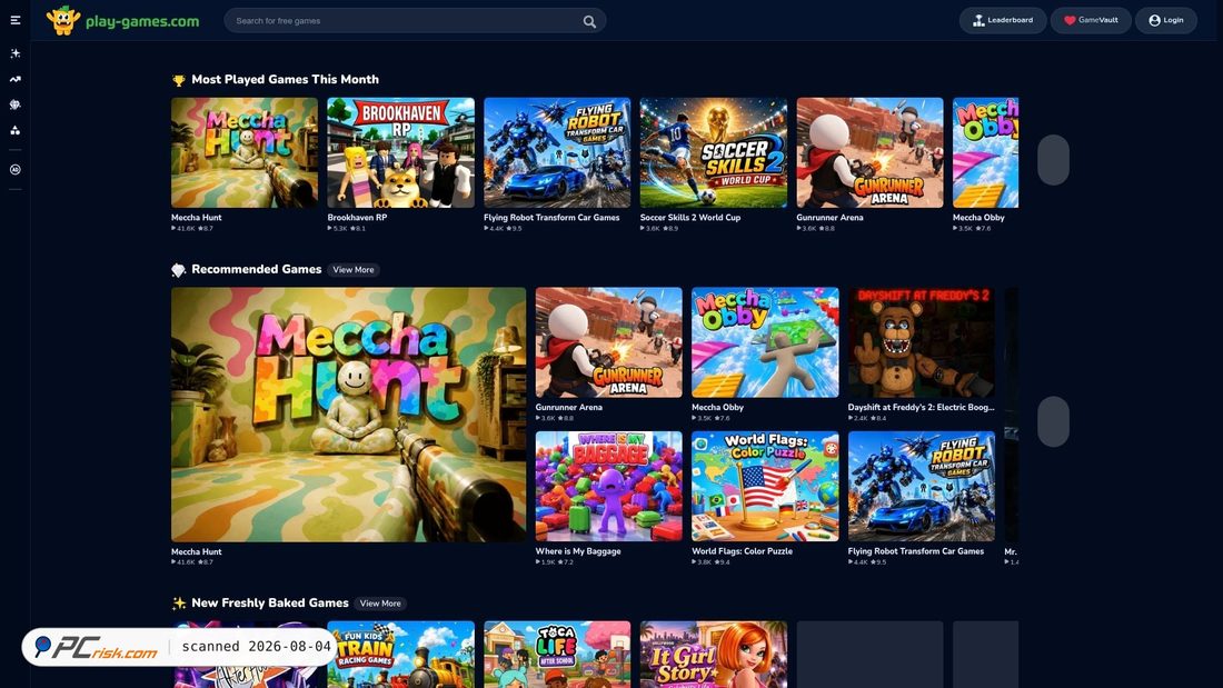 Screenshot of play-games.com