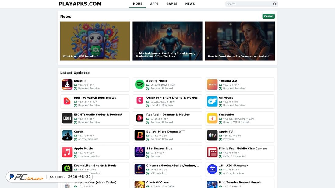 Screenshot di playapks.com