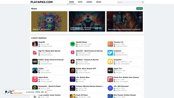 Screenshot di playapks.com