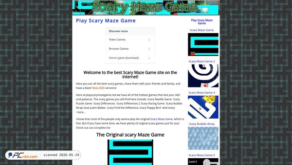 playscarymazegame.net screenshot