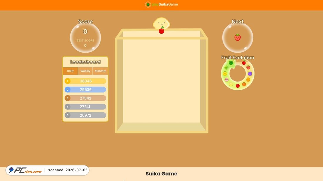 Screenshot of playsuikagame.com
