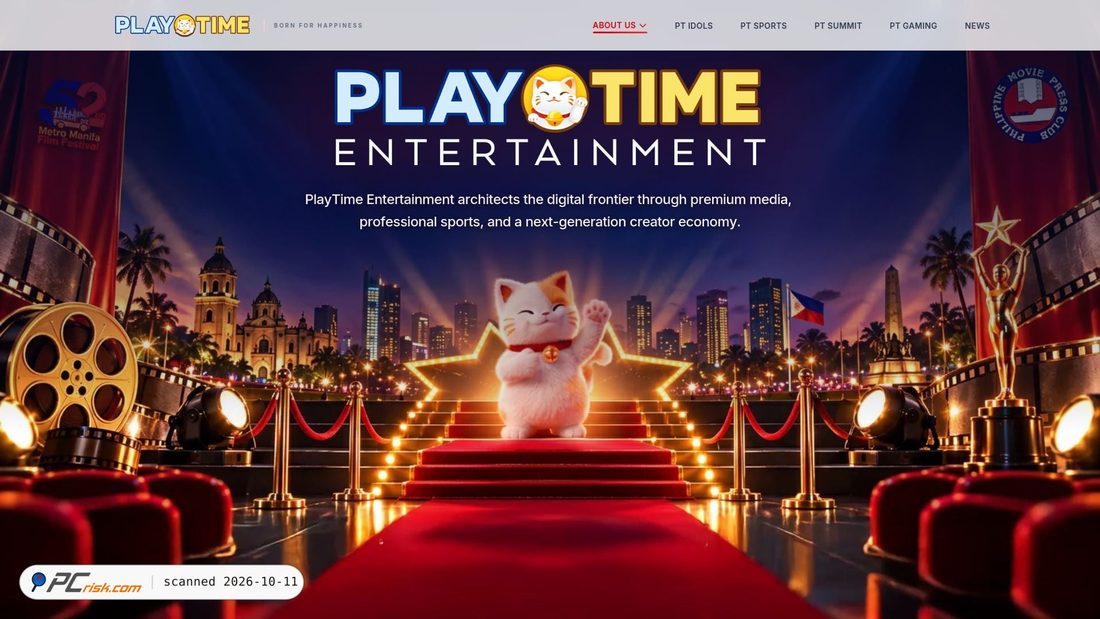Captura de ecrã de playtime.com.ph