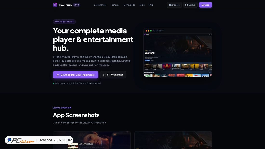 Zrzut ekranu playtorrio.pages.dev