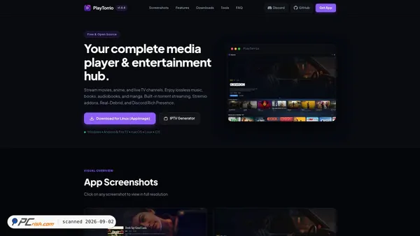 Screenshot di playtorrio.pages.dev