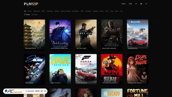 playzip.com screenshot