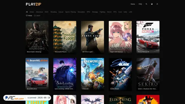 playzip.com screenshot