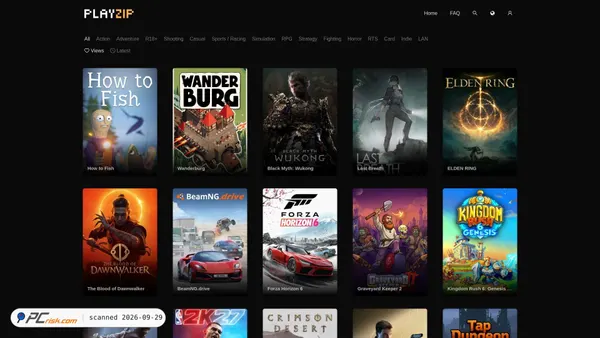 playzip.com screenshot