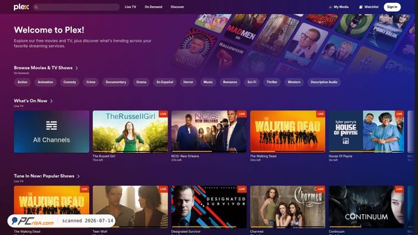 plex.tv screenshot