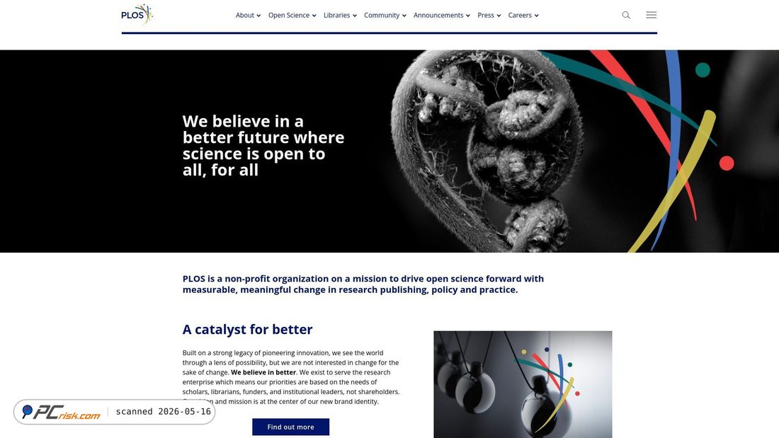 Screenshot of plos.org