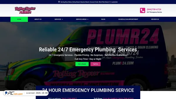 Captura de ecrã de plumr24.com