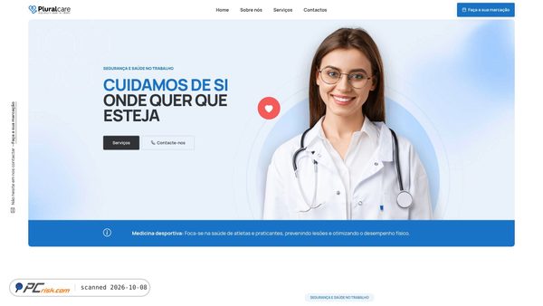 Captura de ecrã de pluralcare.com