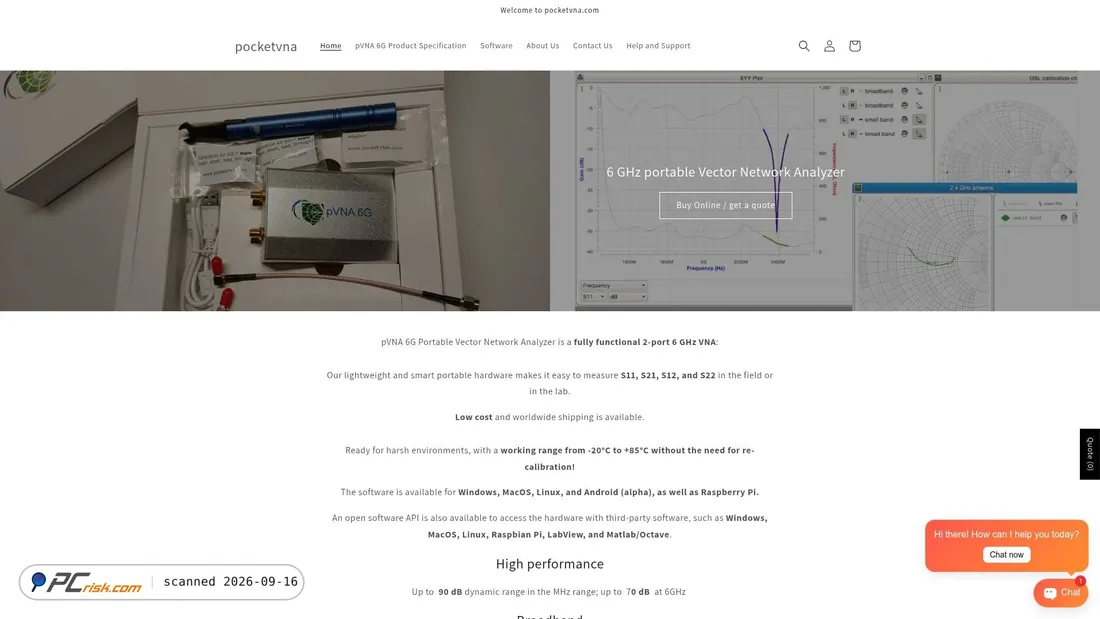 Screenshot di pocketvna.com