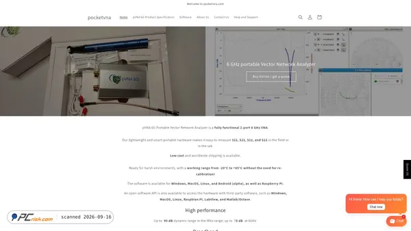 pocketvna.com screenshot