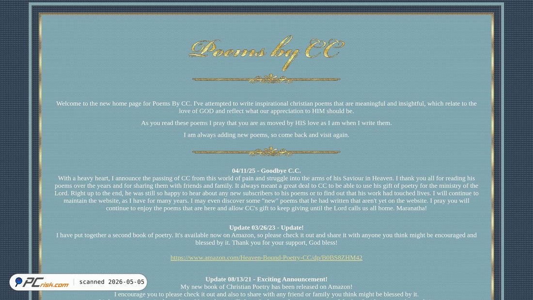 Captura de pantalla de poemsbycc.com