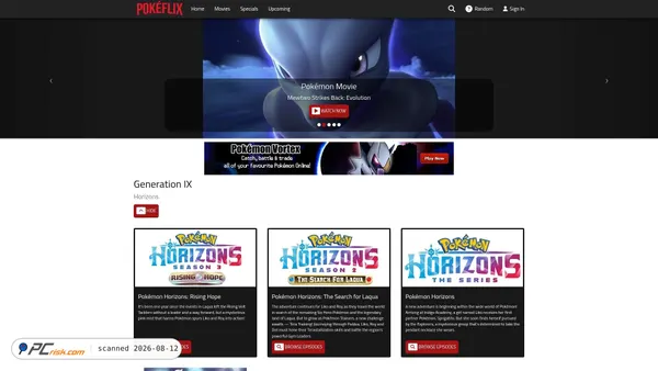 pokeflix.tv screenshot