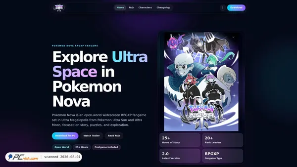 pokemonnova.com screenshot