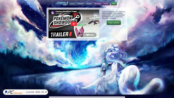 Capture d’écran de pokemonshowdown.com
