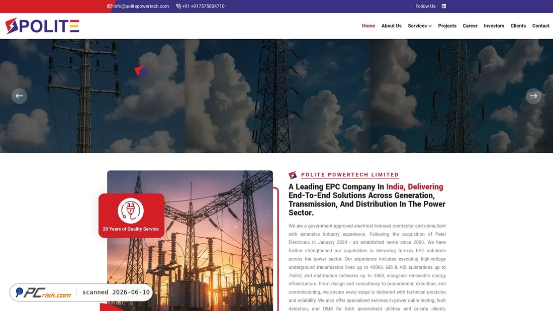 Screenshot di politepowertech.com