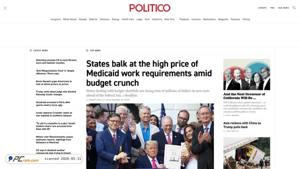 politico.com screenshot