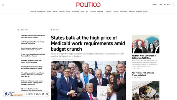 politico.com screenshot