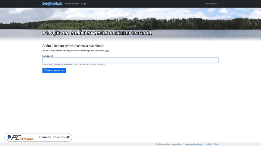 Captura de pantalla de polvijarvenetelainenvosk.vesionline.fi