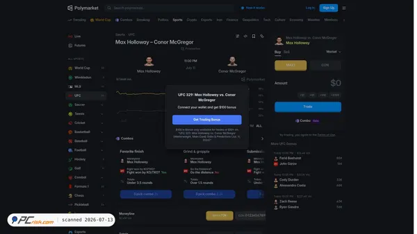 polymarket-ufc-329.vercel.app screenshot