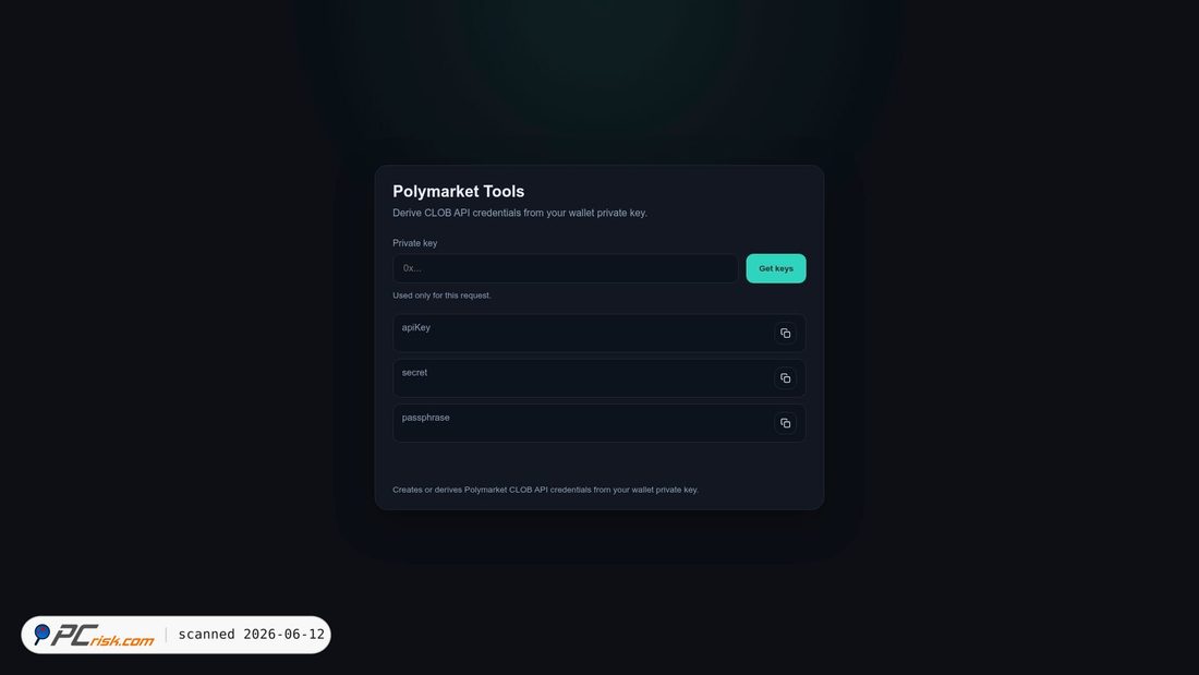 Screenshot di polymarkettool.onrender.com