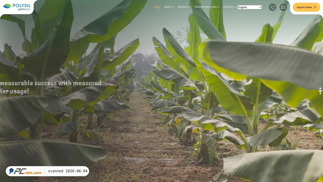 Screenshot of polysilirrigation.com