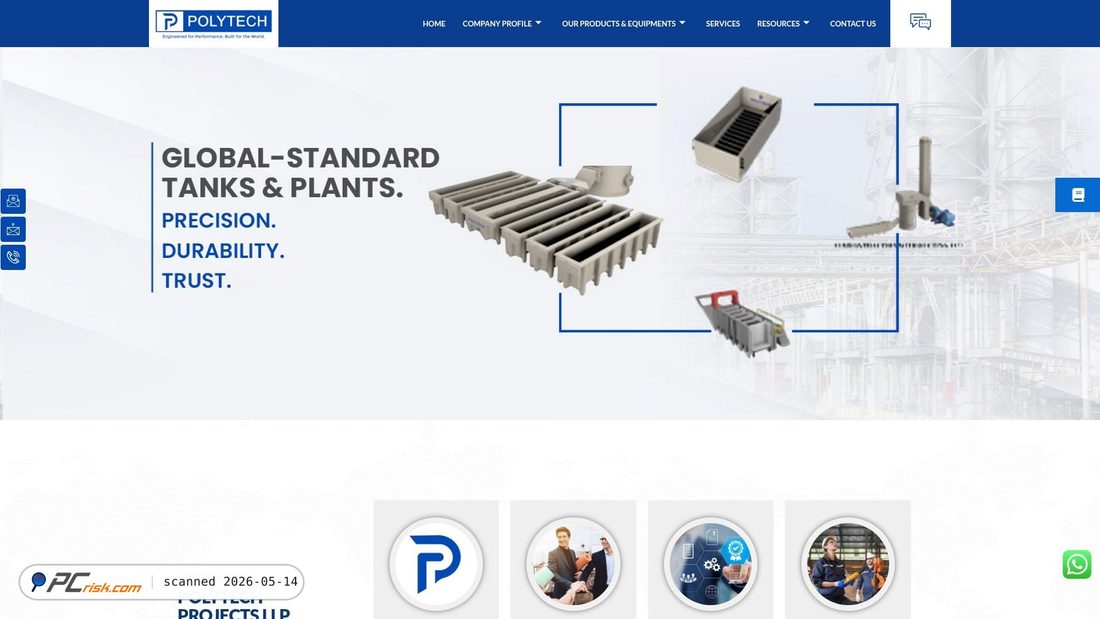 Screenshot of polytechprojects.com