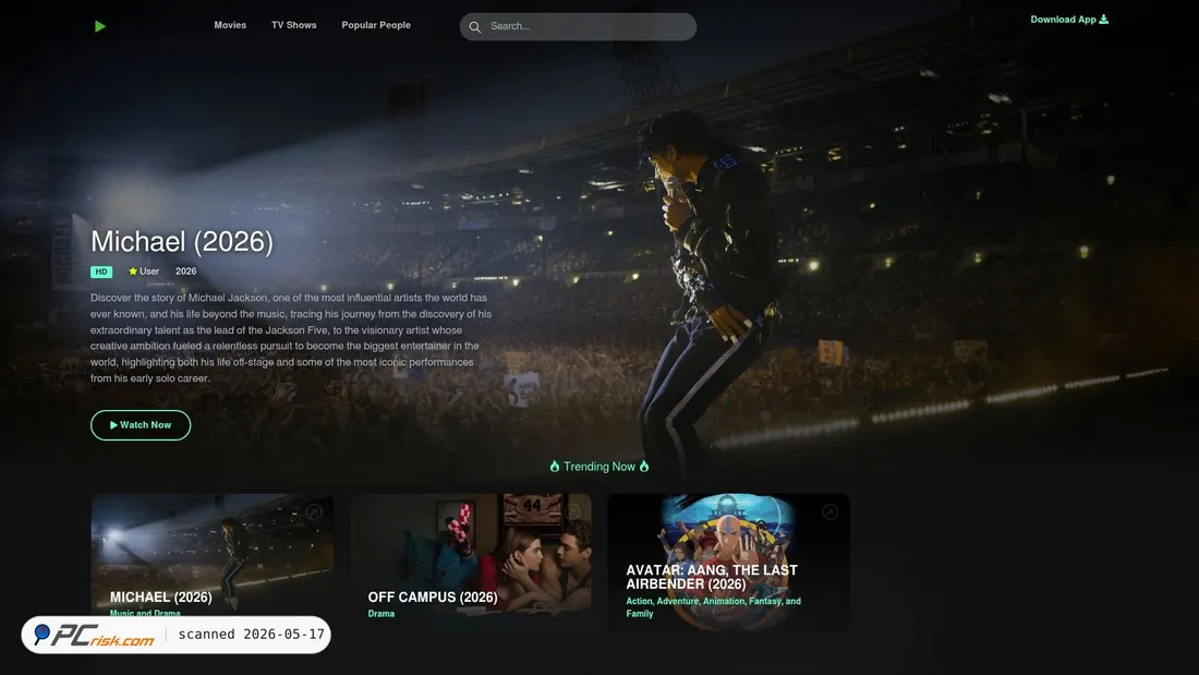 Screenshot of popmov.com
