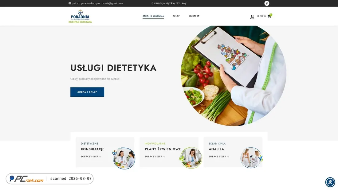 Screenshot of poradniakompaszdrowia.pl