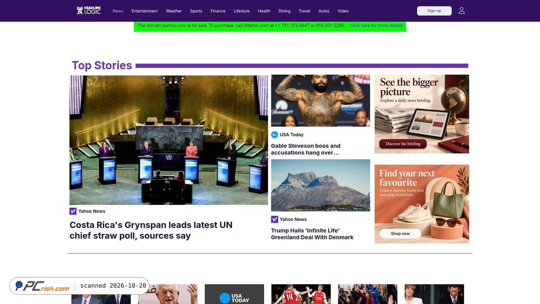 Captura de ecrã de pornzo.com