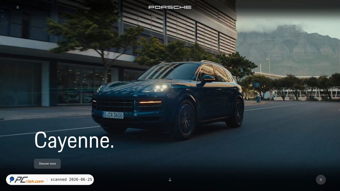 Screenshot of porsche.com