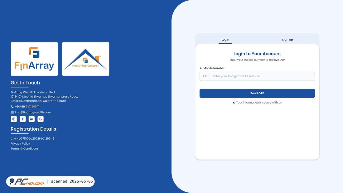 Captura de pantalla de portal.finarraywealth.com