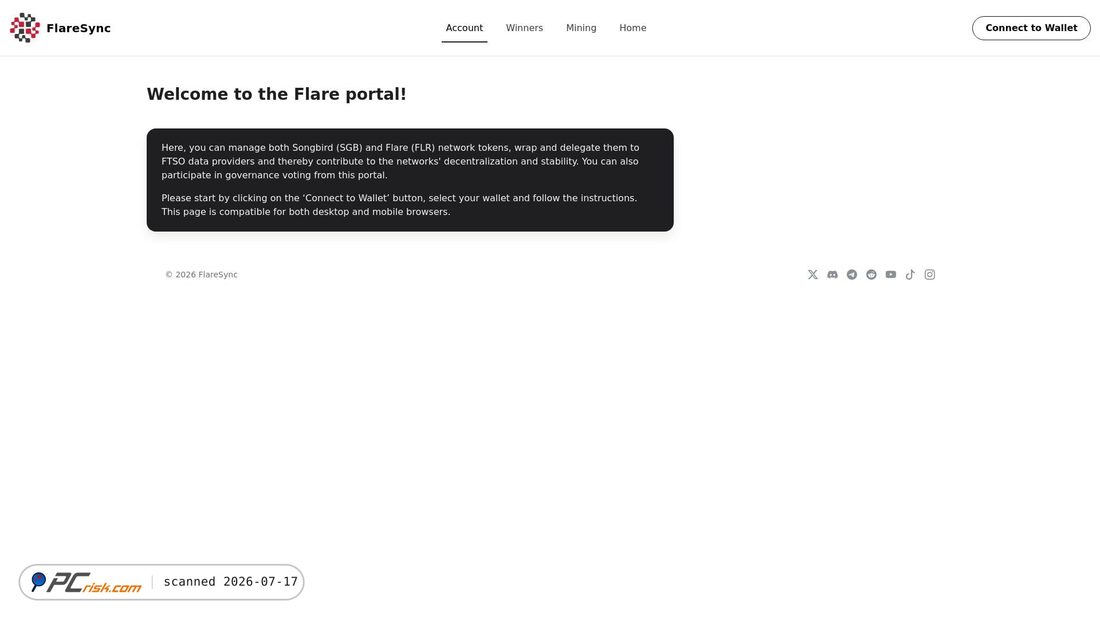 Screenshot of portal.flare-sync.net