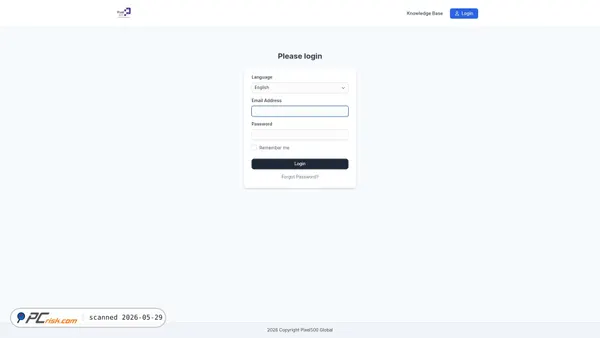 portal.pixel500.com screenshot