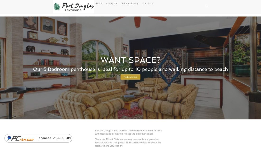 Screenshot of portdouglaspenthouse.com.au