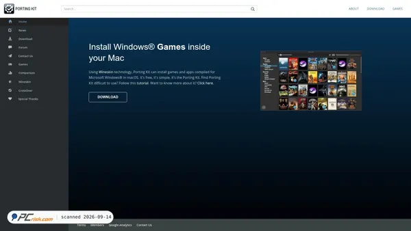 Captura de ecrã de portingkit.com