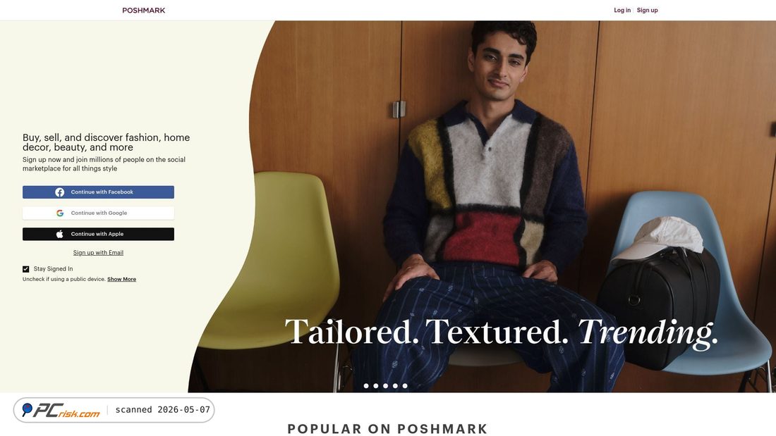 Screenshot von poshmark.com
