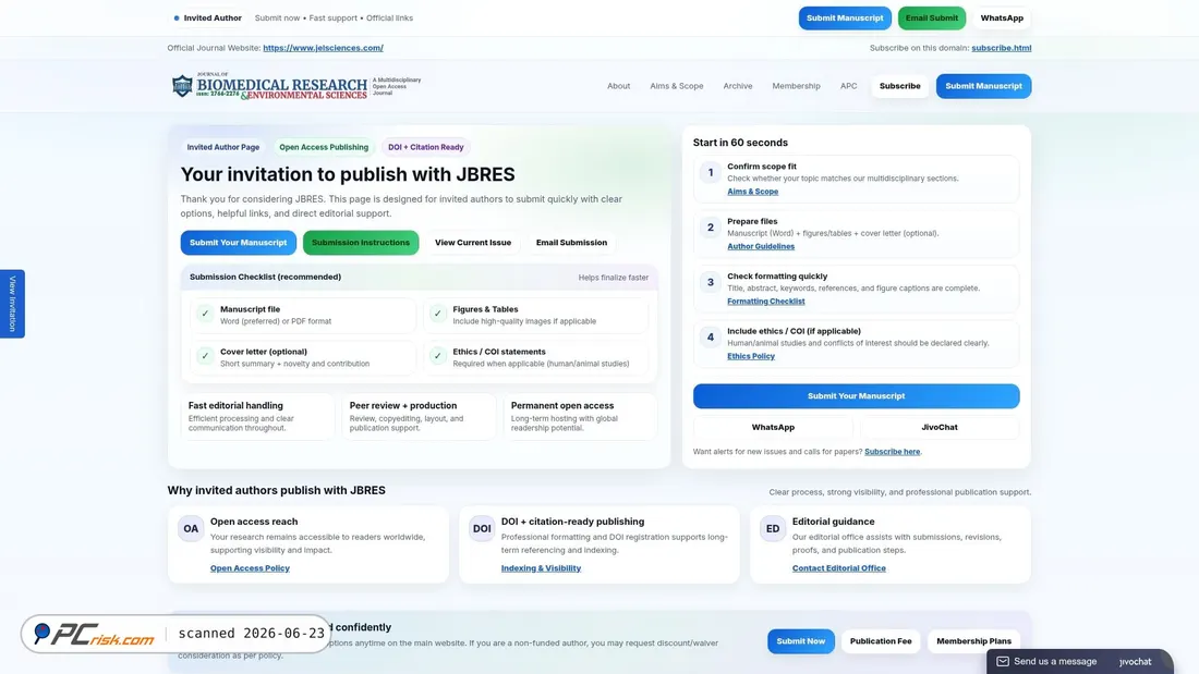 Screenshot of postal.oajp.org
